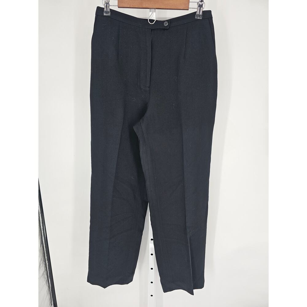 Style&Co Women's Black High Rise Button Closer Polyester Casual Pants Size 10